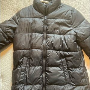 old navy puffer jacket, black, size medium